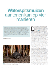 Waterspitsmuizen aantonen kan op vier manieren | De Levende Natuur Nr5-2024